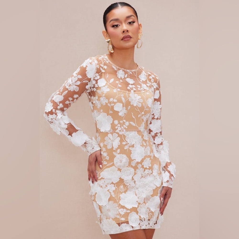 Fashion nova NWT Floral Lace Overlay Dress